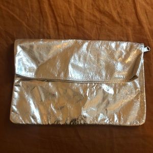 Silver vintage clutch